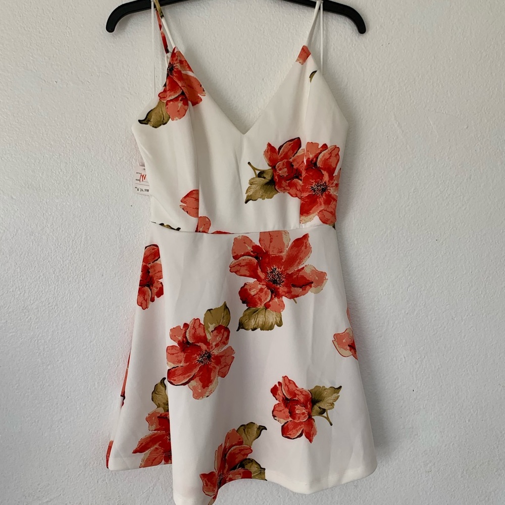 Love tree floral short dress